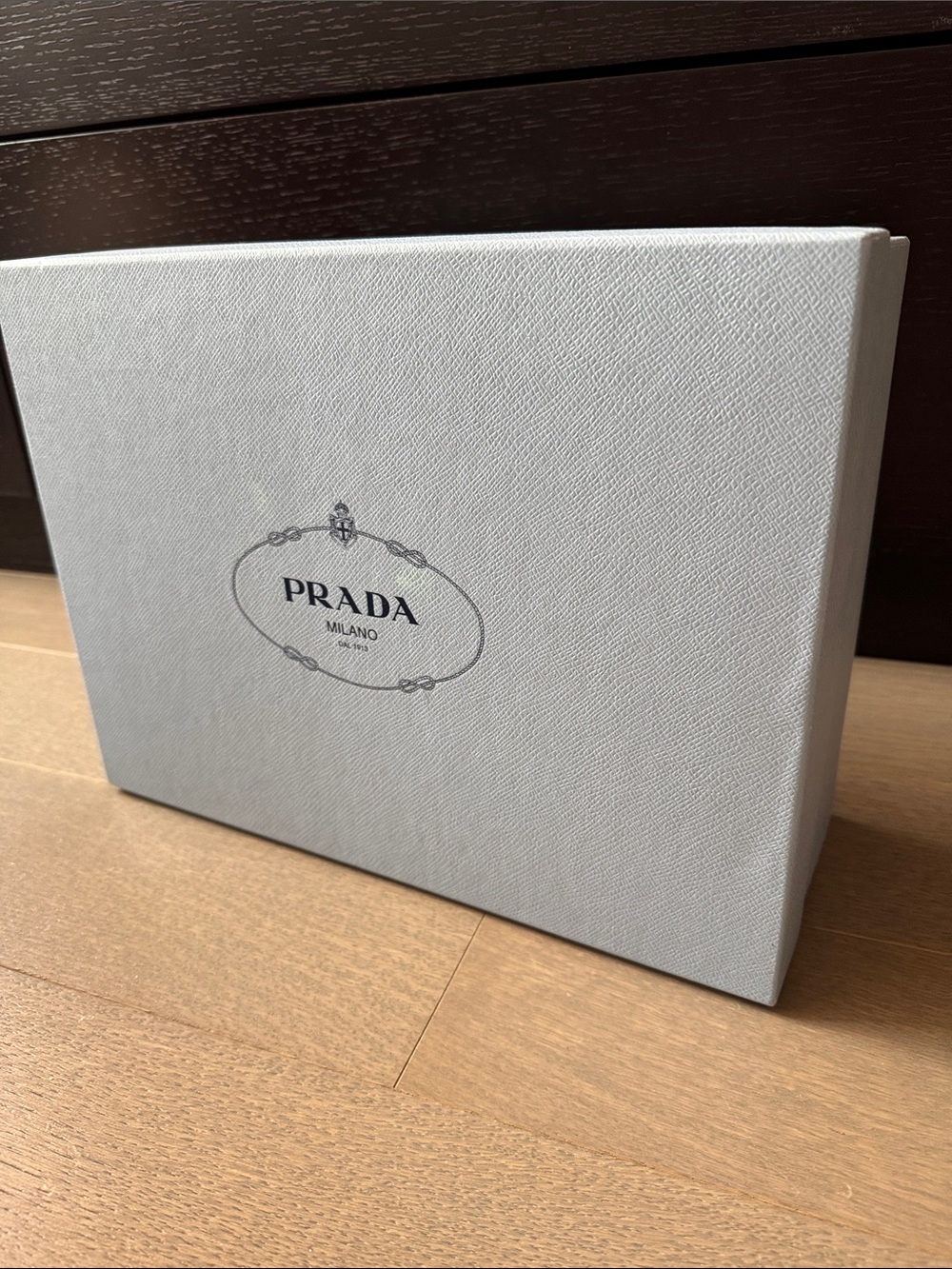 Prada Milano EMPTY Handbag Purse Gift Box Blue 13.5” x 10” x 5”